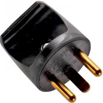 Microconnect maitinimo kištukas (apvalus), juodas