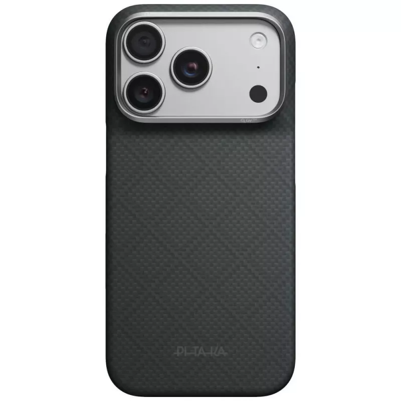 PITAKA Edge Case Argyle MagSafe dėklas iPhone 18 Pro / 17 Pro, bazalto juodas