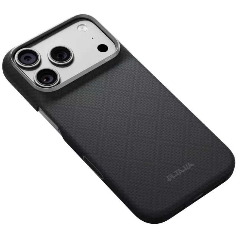 PITAKA Edge Case Argyle MagSafe dėklas iPhone 18 Pro / 17 Pro, bazalto juodas