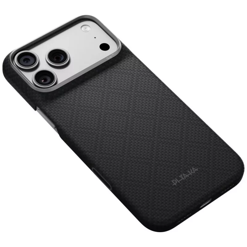 PITAKA Edge Case Argyle MagSafe dėklas iPhone 18 Pro Max / 17 Pro Max, bazalto juodas