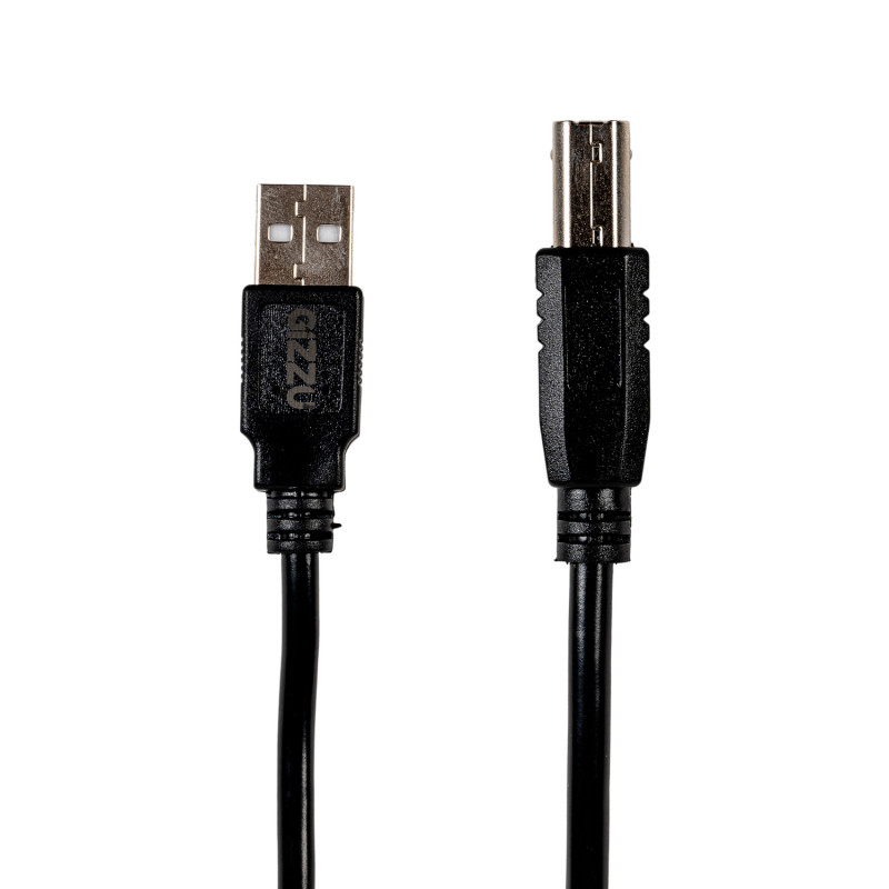 Gizzu USB 2.0 spausdintuvo kabelis USB-A į USB-B, 1,5 m, juodas (GCPU2AB15)