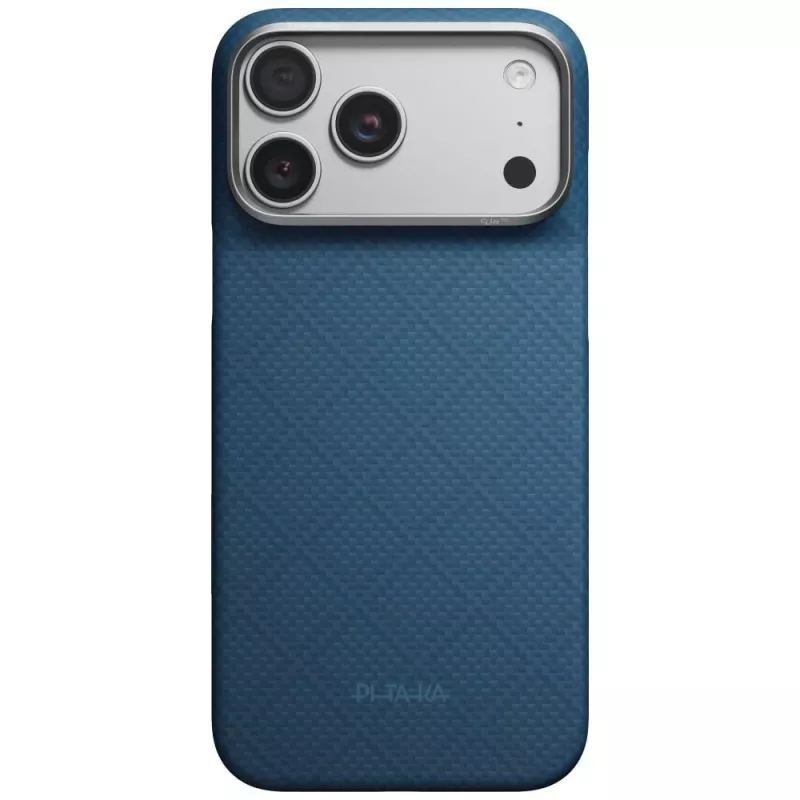 PITAKA Edge Case Argyle MagSafe dėklas iPhone 18 Pro Max / 17 Pro Max, vidurnakčio mėlynas