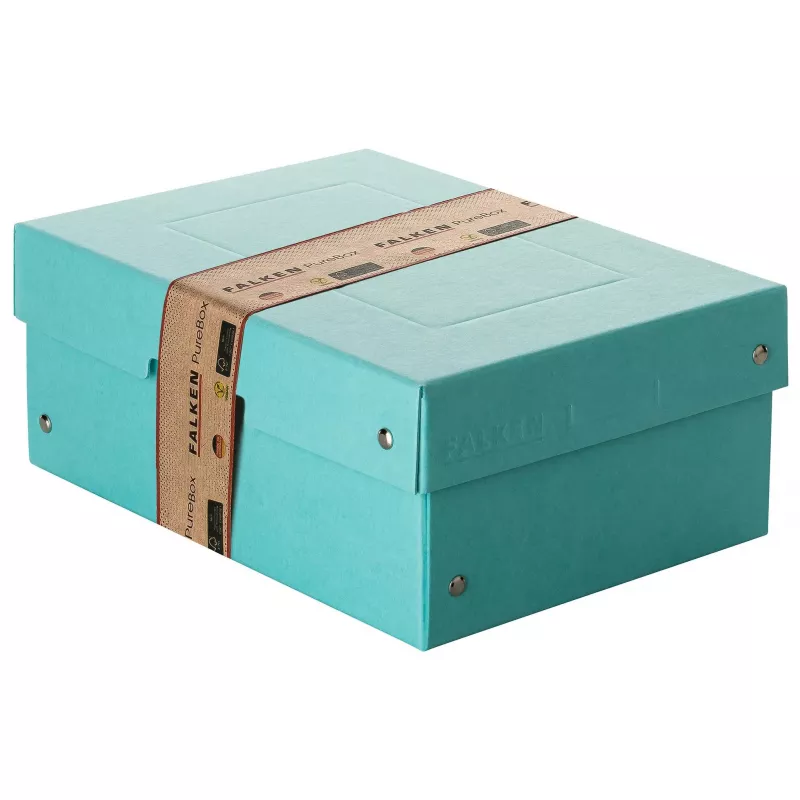 FALKEN PURE dokumentų dėžė 1250 lapų pastelinė mėlyna 18.0 x 25.0 x 10.0 cm