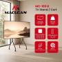 Maclean MC-180 B televizoriaus stovas su ratukais, 37–80 inch, maks. 50 kg, VESA 600x400, juodas