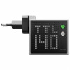 SHARGE Pixel 140 GaN įkroviklis, 140W, 3x USB-C, taškinės matricos ekranas - pilkas