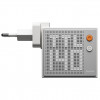 SHARGE Pixel 140 GaN įkroviklis, 140W, 3x USB-C, taškinės matricos ekranas - baltas