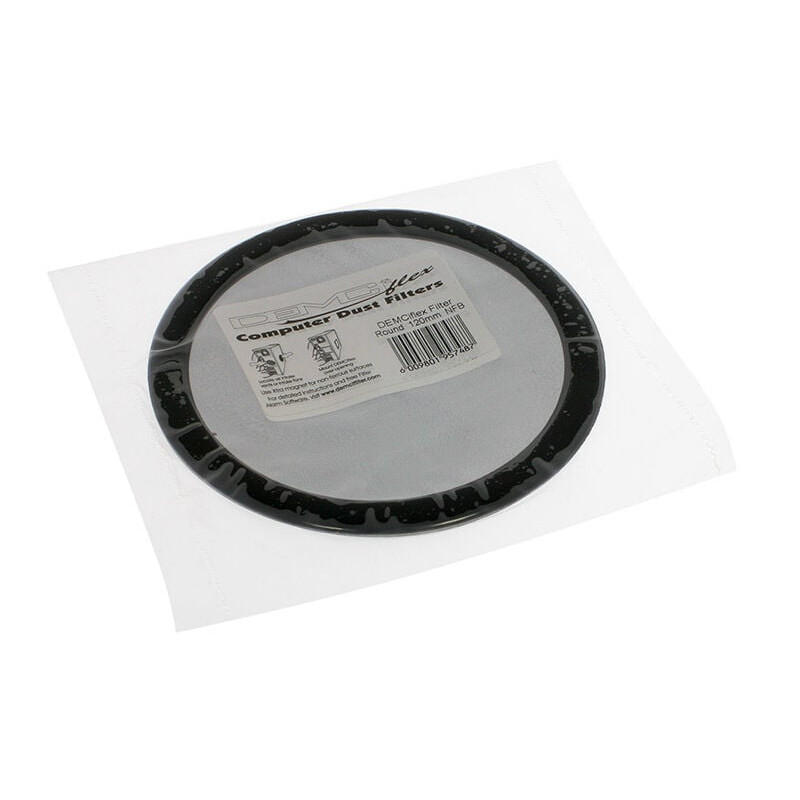 DEMCiflex dulkių filtras 120mm, apvalus - juodas/juodas