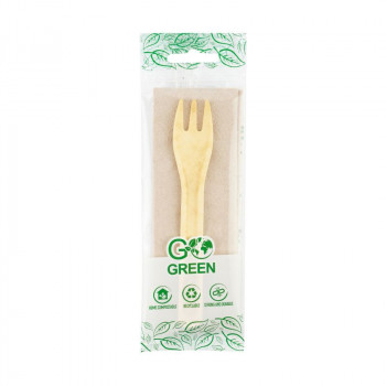 Gogreen Go Green kompostuojamas pikniko rinkinys (šakutė, servetėlė) (1901143)