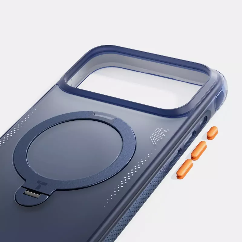 TORRAS Ostand Q3 Air – dėklas iPhone 18 Pro Max / 17 Pro Max su MagSafe (tamsiai mėlynas)