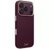 UNIQ Coehl Mirelle dėklas, skirtas iPhone 18 Pro / 17 Pro, palaikantis magnetinį įkrovimą, bordinės spalvos