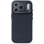 Decoded Leather Backcover – odinis dėklas iPhone 18 Pro / 17 Pro, suderinamas su MagSafe (vidurnakčio)