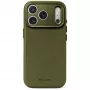 Decoded Leather Backcover – odinis dėklas iPhone 18 Pro Max / 17 Pro Max su MagSafe (samanų žalios spalvos)