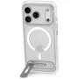 Decoded AntiMicrobial Hybrid Stand Backcover – dėklas su stovu, skirtas iPhone 18 Pro Max / 17 Pro Max, suderinamas su MagSafe (šerkšno baltumo)