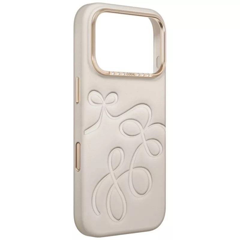 Dėklas UNIQ Coehl Cloude, skirtas iPhone 18 Pro/17 Pro, su magnetiniu įkrovimu, smėlio spalvos