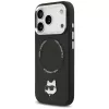 Dėklas Karl Lagerfeld Choupette Pin MagSafe, skirtas iPhone 17 Pro Max, juodas