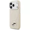 Dėklas Karl Lagerfeld Karl & Choupette Pins MagSafe, skirtas iPhone 17 Pro, smėlio spalvos