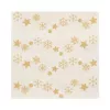 PAPSTAR “Golden Snowflakes” kalėdinės servetėlės 330 x 330 mm, spausdintos, 1/4 lankstymo, 3 sluoksnių