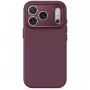Decoded AntiMicrobial Silicone Backcover dėklas, skirtas iPhone 18 Pro / 17 Pro, MagSafe, Plum