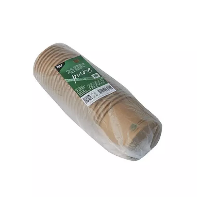 PAPSTAR pure sriubos puodelis, apvalus, 350 ml, rudas, nebalintas natūralaus pluošto kartonas su organine danga