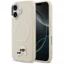 Karl Lagerfeld Karl & Choupette Pins MagSafe dėklas iPhone 17, smėlio spalvos