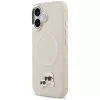 Karl Lagerfeld Karl & Choupette Pins MagSafe dėklas iPhone 17, smėlio spalvos
