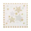 PAPSTAR Stardust servetėlės, baltos, auksinės, 3 sluoksnių, 33.0 x 33.3 cm, 100 vnt.