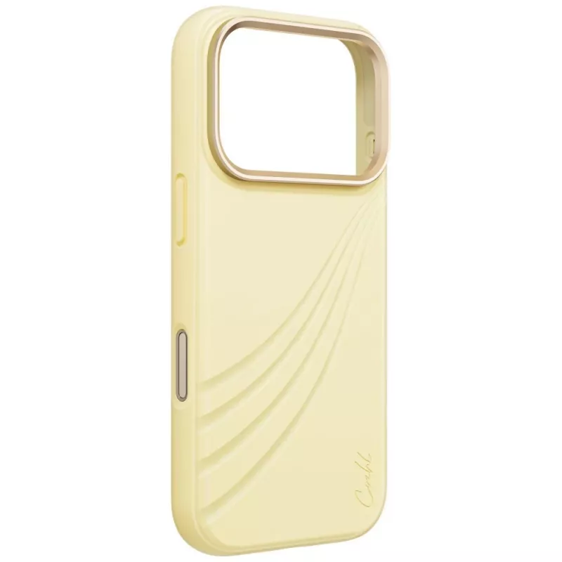 UNIQ Coehl Serina dėklas iPhone 18 Pro / 17 Pro, magnetinis įkrovimas, geltonas