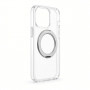 Evelatus Hybrid MagSafe dėklas su 360 metaliniu stovu, skirtas Apple iPhone 18 Pro Max, PC+TPU, permatomas