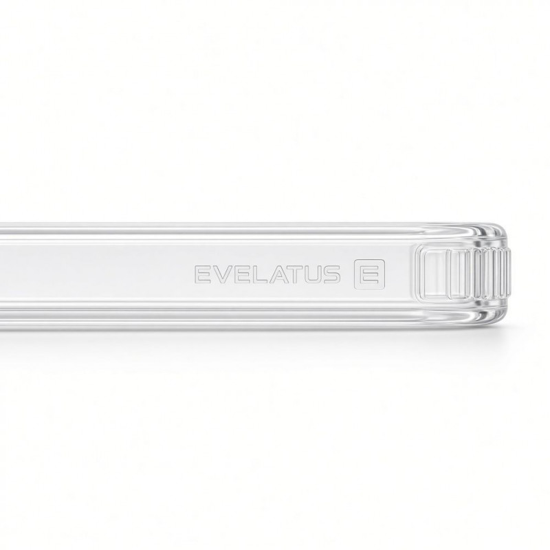 Evelatus Hybrid MagSafe dėklas su 360 metaliniu stovu, skirtas Apple iPhone 18 Pro, PC+TPU, permatomas