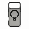 Evelatus Shield dėklas su MagSafe ir stovu, skirtas Apple iPhone 18 Pro, matinis žiedas, juodas