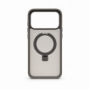 Evelatus Shield dėklas su MagSafe ir stovu, skirtas Apple iPhone 18 Pro, matiniu žiedu, dūminės pilkos spalvos