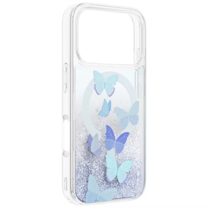 UNIQ Coehl Aria dėklas iPhone 18 Pro / 17 Pro su magnetiniu įkrovimu, mėlynas