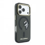 Karl Lagerfeld HC MagSafe IML Peekaboo Print & Metal Frame dėklas, skirtas Apple iPhone 18 Pro, juodas