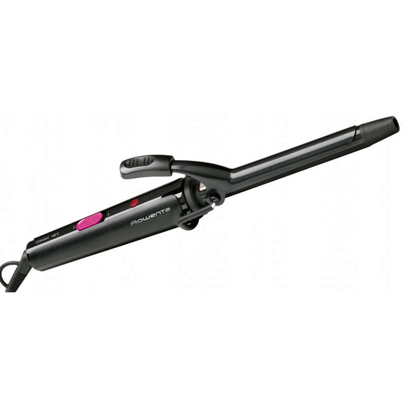 Rowenta CF2133 keraminės plaukų garbanojimo žnyplės 16 mm, juodos
