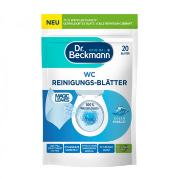 Dr.beckmann Magic Leaves tualeto valymo lakštai, Ocean Breeze, 20 vnt.