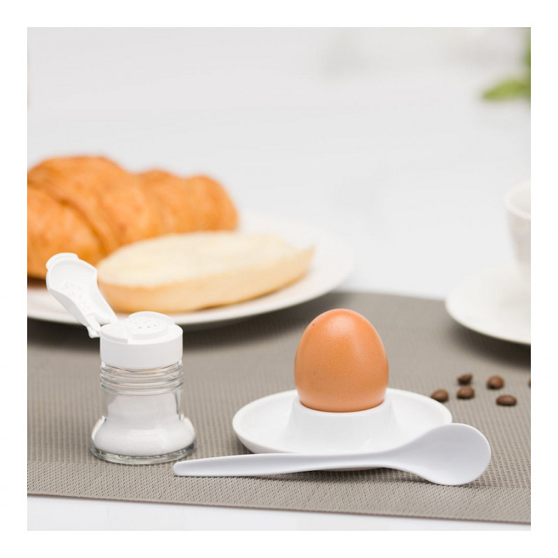 Westmark kiaušinių šaukšteliai, 6 vnt., 14,5 cm, balti plastikiniai