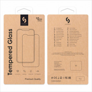 Connect 2.5D visiškai dengiantis stiklinis ekrano apsauginis stiklas Samsung Galaxy S26 FE, japoniški klijai, priešelektrostatinis (CONSAMS26FEPFCGAS)
