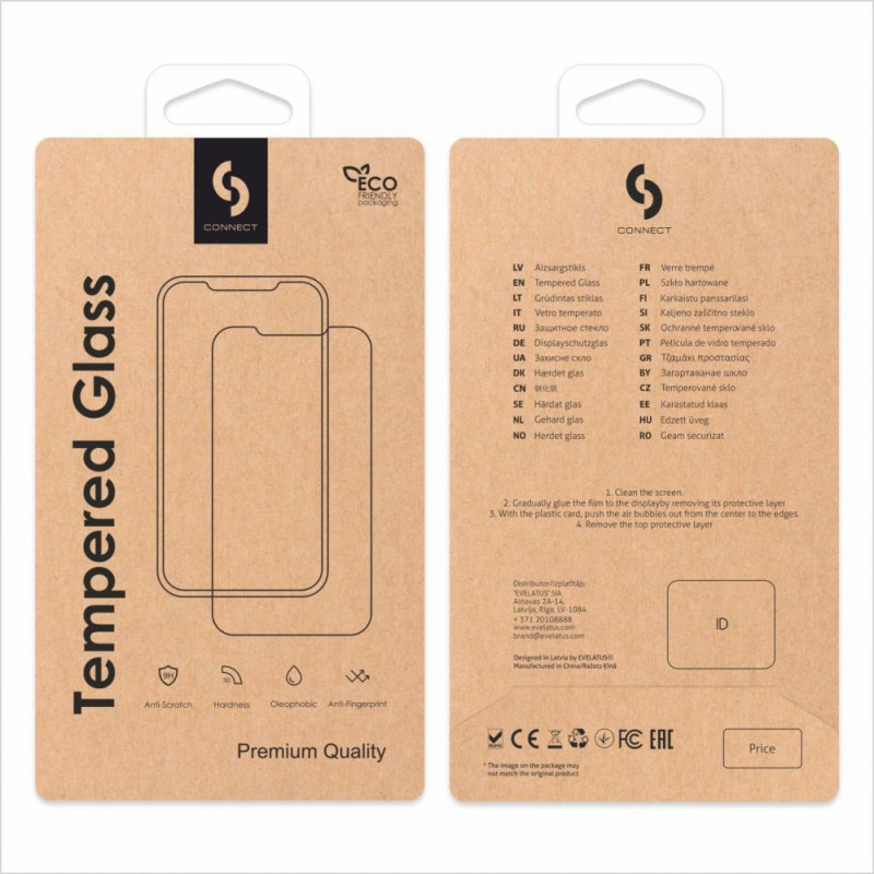 Connect 2.5D Full Cover antistatinis apsauginis ekrano stiklas Samsung Galaxy A55