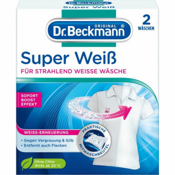 Dr. Beckmann “Super White” balinamieji skalbimo milteliai, 2 x 40 g