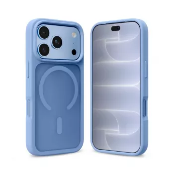 Crong Matte Magnetic MagSafe dėklas iPhone 18 Pro / 17 Pro, mėlynas