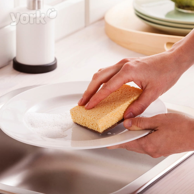York Eco Natural celiuliozinė kempinė indams plauti ECO 2 vnt.