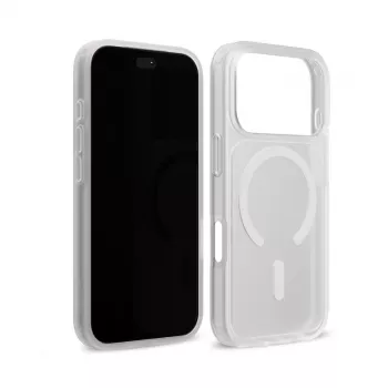 Crong Matte Magnetic MagSafe dėklas iPhone 18 Pro / 17 Pro, baltas