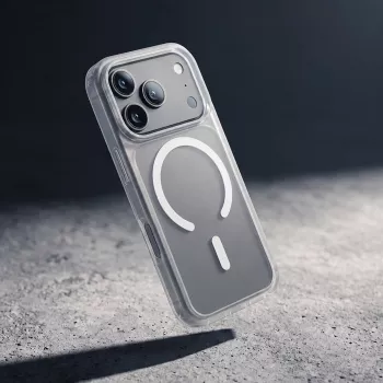 Crong Matte Magnetic MagSafe dėklas iPhone 18 Pro Max / 17 Pro Max, baltas