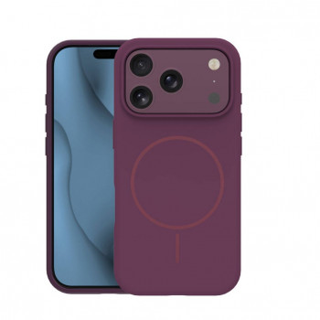 TFO Silicone Thin Mag dėklas, skirtas iPhone 17 Pro / iPhone 18 Pro 6.3 inch, tamsiai vyšninis