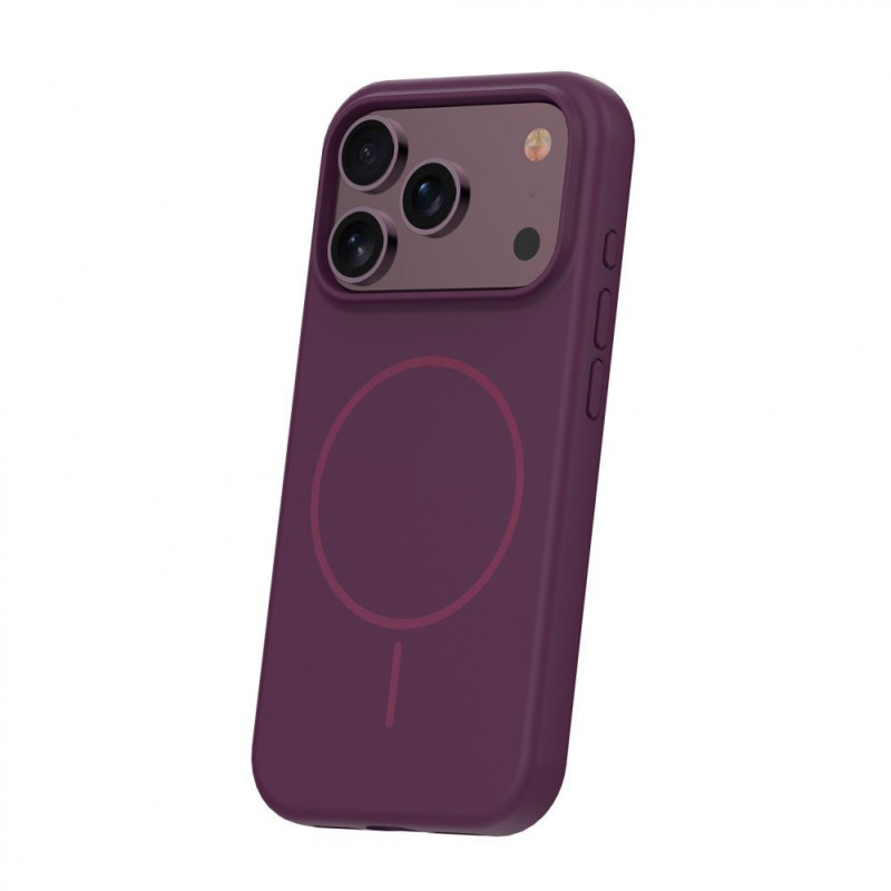 TFO Silicone Thin Mag dėklas, skirtas iPhone 17 Pro Max / iPhone 18 Pro Max 6.9 inch, tamsiai vyšninis