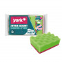 YORK indų plovimo kempinė Wave 4+1 vnt. 10x7x3cm