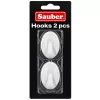Sauber ovalūs kabliukai, 3 x 4,7 cm, balti, 2 vnt.