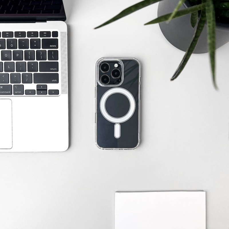 Hurtel Ultra Clear dėklas su MagSafe, skirtas Samsung Galaxy S25 Edge - permatomas