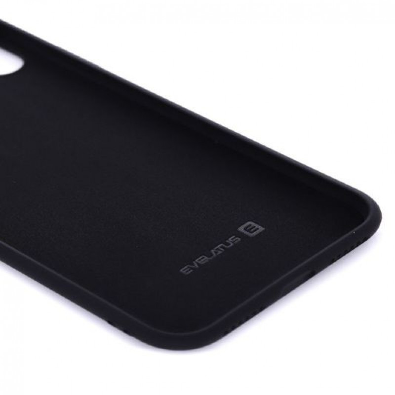 Evelatus Apple iPhone X/Xs Nano silikoninis dėklas Soft Touch TPU juodas