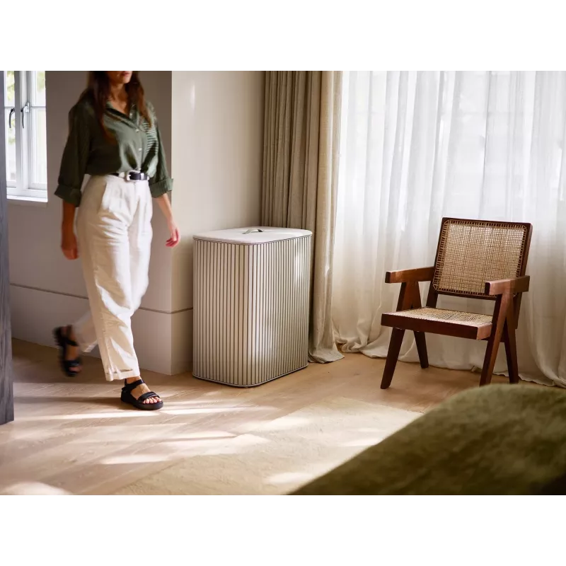 Joseph Joseph Tota Twin Luxe 90 l skalbinių rūšiuoklis, ekru